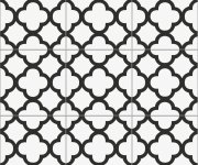 Retro dlažba Xclusive Black&White Persian 20,5x20,5