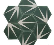 Dlažba Deceram Palma Green Decor HEX 14x16 (skladem)