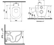 Isvea Infinity Cleanwash Závěsná Wc Mísa, Integrovaná Baterie A Bidet. Sprška, Rimless, 36,5x53cm, Bílá
