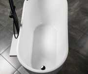 Aqualine Tisa Volně Stojící Vana, 150x75cm, Bílá
