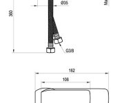 Umyvadlová stojánková baterie Flat bez výpustě - FL 014.00CR Umyvadlová stojánková baterie 151 mm bez výpusti, chrom X070118