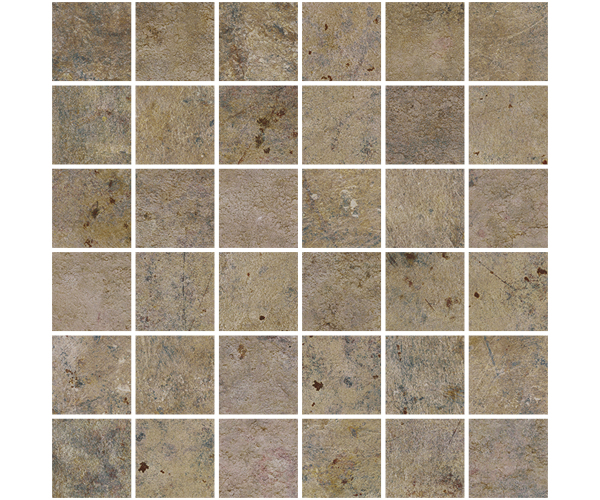 Mozaika jako kov Aparici Vulcano Blend Mosaico 30x30 Nat. Rett. - hnědá