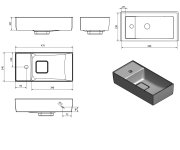 Sapho Koupelnový Set Latus Ix 47,5, Dub Stříbrný