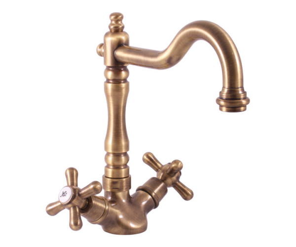 Dřezová baterie MORAVA RETRO Stará mosaz (Bronz) 3/8" MK120.0/8SM