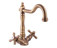 Dřezová baterie MORAVA RETRO Stará mosaz (Bronz) 3/8" MK120.0/8SM