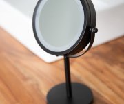 Ridder Daisy Kosmetické Zrcátko Na Postavení Led, ø 150 Mm, Oboustranné, černá