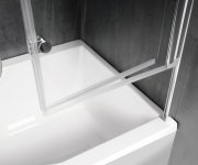 Polysan Odessa Vanová Zástěna S Pneumatickým Zdvihem, š. 970mm, Stříbrná, čiré Sklo