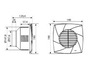 Cata Cb-100 Plus T Radiální Ventilátor S časovačem, 25w, Potrubí 100mm, Bílá