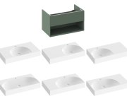 SD Lite 80 skříňka pod umyvadlo - SD Lite 80 skříňka pod umyvadlo Grey Green X000001864