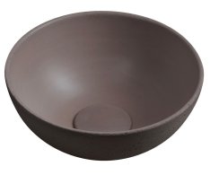 Sapho Minor Betonové Umývátko Na Desku, ø 26cm, Tmavě Hnědá Mat