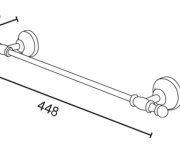 Sapho Perla Držák Ručníků 448mm, Zlato