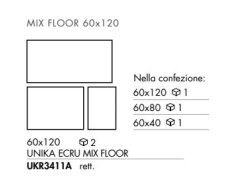 ABK Unika Ecru Mix Floor 60x120 Rett. 
