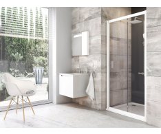 Sprchové dveře Blix BLDP2 - BLDP2 100, bílá+transparent