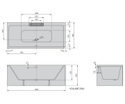 Polysan Cascata L Monolith Obdélníková Vana 180x80x60cm, Kaskáda Bílá