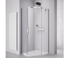 Polysan Thron Round čtvrtkruhová Sprchová Zástěna 900x900mm, čiré Sklo, Pravá