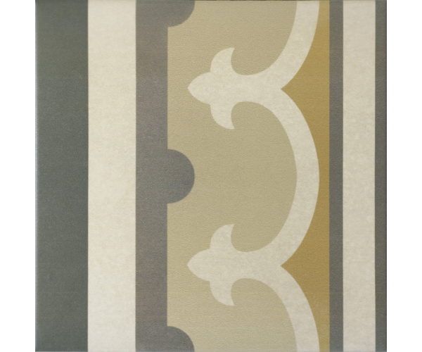 Retro dlažba Equipe Caprice Burgundy Border 20x20