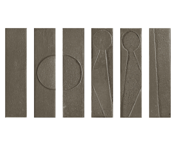 Dlažba jako cihla Settecento Koine Alphabet Terra 4,5x18,6 - hnědá
