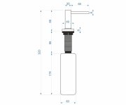 Slim, Nerezový Dávkovač Kartáčovaný, Obsah 0,5l, Horní Plnění AQSSD001