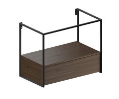 Gsi Pura Konstrukce Pod Umyvadlo 82,6x46cm, černá Mat/ořech