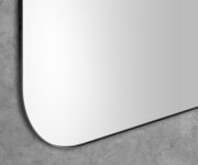 Sapho Ishape Zrcadlo S Broušenou Hranou 120x60cm, Zakulacené Rohy, Cu Free