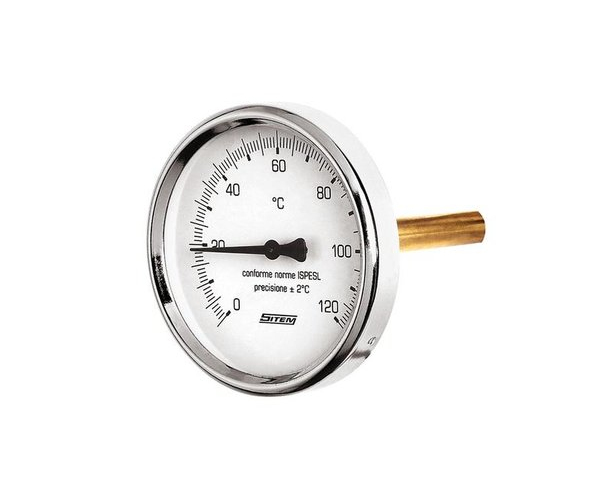 Teploměr Se Zadním Napojením A Jímkou G 1/2", 0 - 120°c, D 100 Mm