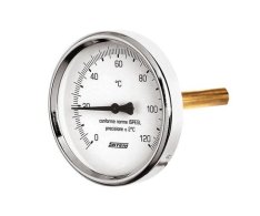 Teploměr Se Zadním Napojením A Jímkou G 1/2", 0 - 120°c, D 100 Mm