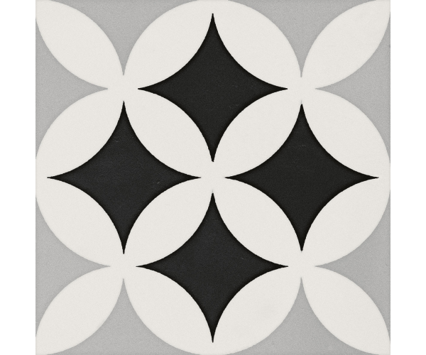 Retro dlažba Elios Deco Anthology Original D Grey 20x20