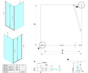 Gelco Loro Sprchové Dveře Skládací 700mm, čiré Sklo