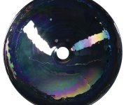 Sapho Decora Nero Murano Skleněné Umyvadlo Na Desku, Průměr 41cm, černá