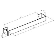 Sapho Tabella Držák Ručníků 520mm, Bílá Mat