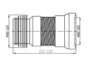 Bruckner Wc Roztažitelné Flexi Dopojení, 210-330mm