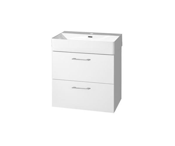 Mereo Leny, Koupelnová Skříňka S Keramickým Umyvadlem 60 Cm, Bílá