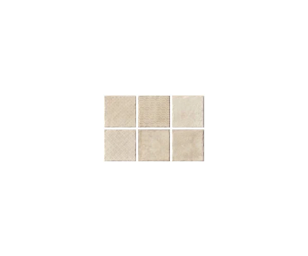 Retro dlažba Fioranese Heritage Ivory Deco Mini 15,25x15,25 - béžová