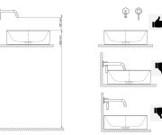 Sapho Ultratap Podomítková Dvouprvková Umyvadlová Baterie, Hubice 15cm, černá Mat