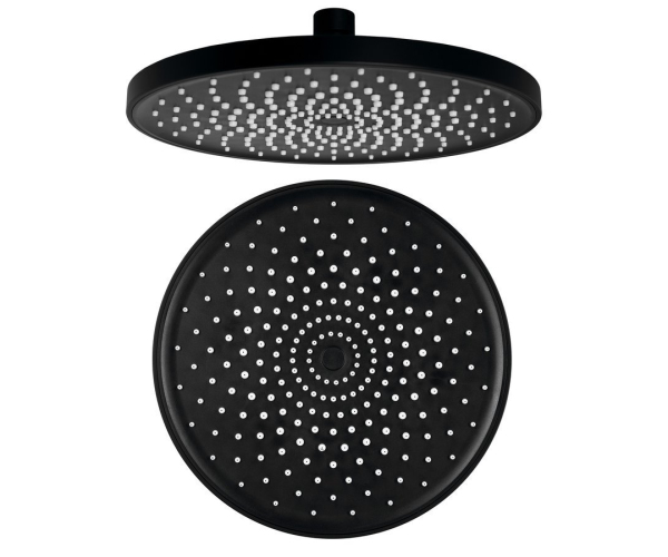 Sapho Hlavová Sprcha, Průměr 220mm, Silikon Trysky, Abs/černá Mat