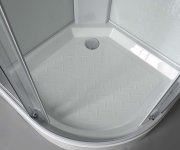 Aqualine Aigo čtvrtkruhový Sprchový Box 900x900x2040 Mm, Bílý Profil, čiré Sklo