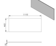 Sapho Cirasa Deska Dtdl 111x1,8x46,5cm, Dub Cuneo