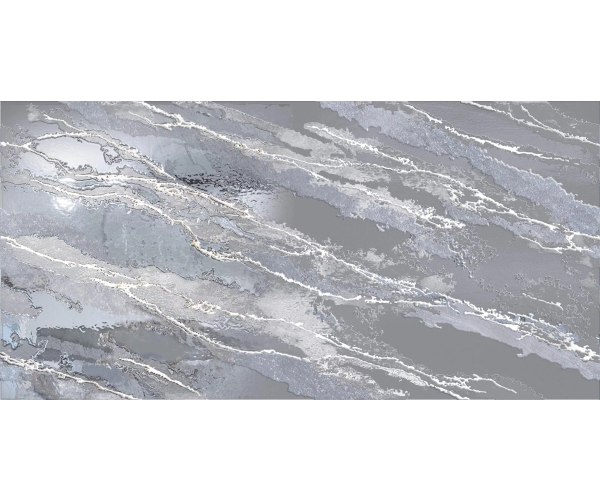 Dlažba jako mramor Brennero Istinkto Sheer Azure Silver decoro 60x120 Lapp. Rett - modrá