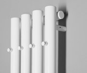 Sapho Pilon Otopné Těleso 270x1800mm, Se čtyřmi Háčky Pro Ručník, Bílá Mat