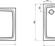 Sprchová vanička Perseus Pro Flat - Vanička Perseus Pro Flat 90x90 XA037711010