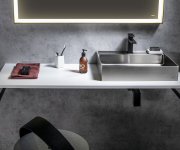 Sapho Plato Deska Rockstone 2000x24x500mm, Bílá Mat