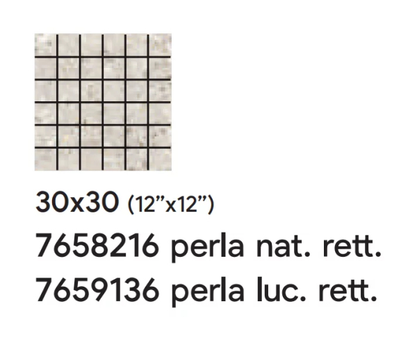 Mozaika jako kámen Saime Frammenta Perla 30x30 Mosaico Luc. Rett. - šedá