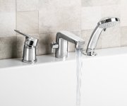 Aqualine Lotta Tříprvková Baterie Na Okraj Vany, Chrom
