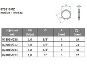 Matka - Mosaz - 3/8" 07801MZ38