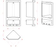 Gedy Junior Dvojitá Rohová Polička, 189x385x139 Mm, Termoplast, Bílá