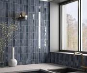 Obklad Coco Blue Night 5x15 v kombinaci s matným Coco Blue Night 5x15 Matt.