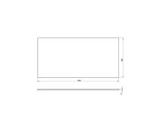 Sapho Wave Deska Rockstone 100,7x1,2x48,8cm, Bílá Mat