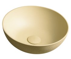 Sapho Formigo Betonové Umyvadlo Na Desku, ø 39cm, žlutá Mat