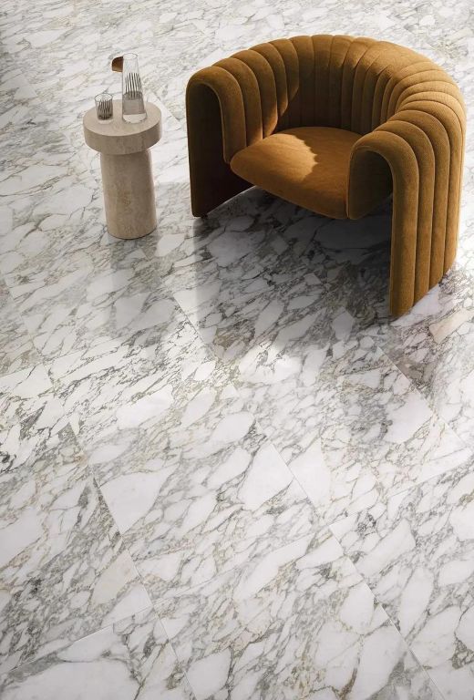 Realizace 3D imitace mramoru Bianci Vagli 60x120 (Flaviker Supreme Memories)