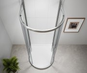 Polysan Easy Půlkruhová Sprchová Zástěna 900x900mm, čiré Sklo